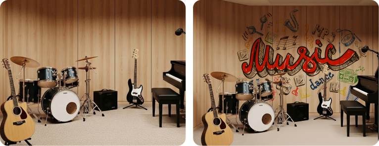 Music School Room Wood Wall